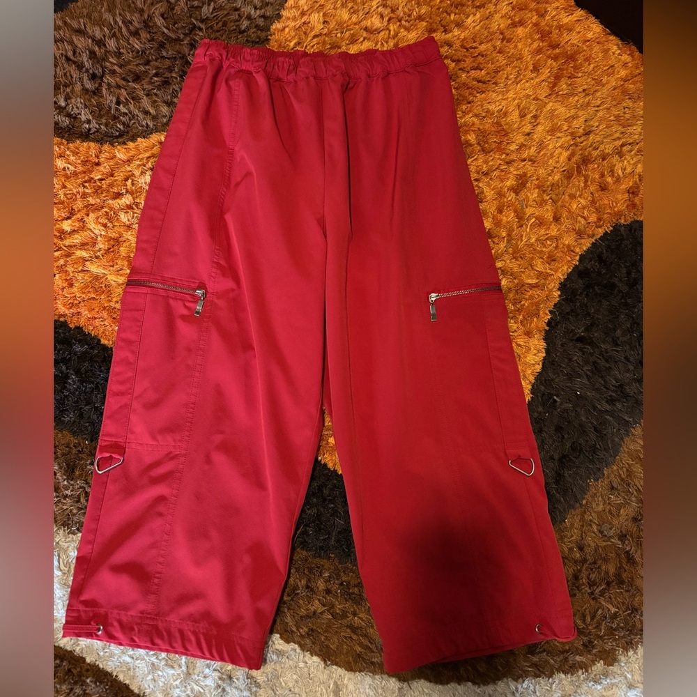 Zenergy by Chico’s, Red, Cropped, Cargo Pants